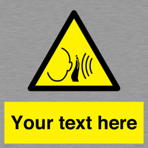 Custom warning sudden loud noise